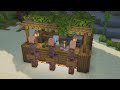 minecraft beach hangout tutorial tiki bar u0026 outdoor bed 🌞