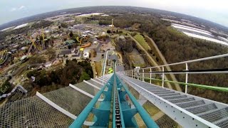 Fury 325 back seat on-ride backwards HD POV Carowinds