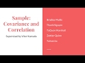 8.2 - Sample Covariance and Correlation