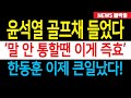 속보) 윤석열 결국 골프채 꺼내 들었다! '말 안통할 땐 이게 즉효' 번쩍! 국힘 당원게시판 게이트 일파만파, 한동훈 이제 큰일났다!!