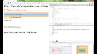 REMOVECLASS METHOD IN JQUERY DEMO