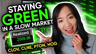 How to stay Profitable Day Trading in a Slow Market $CLOV $CLNE $PTON $HOG $MARA recap