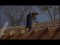 Off Grid Cabin Build | Laths for Metal Roofing|  Episode 8