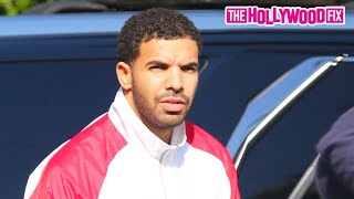 Drake Is Briefly Spotted Heading Into Lunch With Friends At Cecconi's In West Hollywood, CA