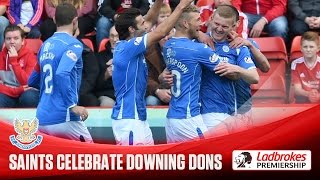 St Johnstone goalscorers celebrate downing Dons