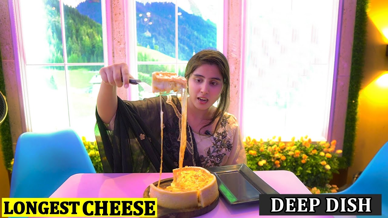 Longest Cheese Pull Pizza In Lahore Pakistan J Jumera Youtube