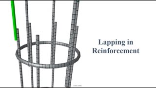 Lapping length of reinforcement steel bars with 4D - Animation