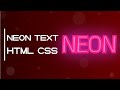 html css projects for beginner | neon text