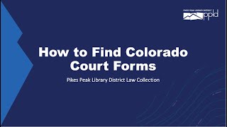 How to Find Colorado Court Forms