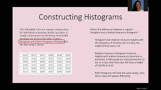 Graphs for Data - Histograms