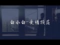 【HD 高音質】白小白 - 愛情隕落 ◖我就像星光在隕落，沒方向你是長夜太漫長◗ [Official Music Video] 官方動態歌詞版