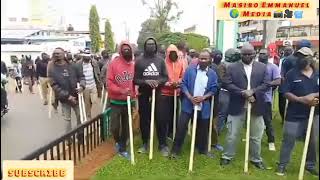 Masked goons with Rungus invades kakamega town ahead of Gen Z anti-government demonstrations