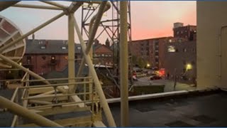 A scenic view of NEWS CENTER Maine's broadcast towers and satellite dishes