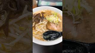 【 らぁ麺 亀我楽 】朝ラーメン 豚背脂らぁ麺 大盛りサービス 750円 #朝ラー #朝ラーメン #背脂チャッチャ系 #東久留米