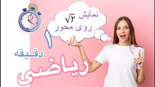 #رياضى_هشتم، فصل ٦، مثلث : نمایش رادیکال دو روی محور ، ١ دقیقه ریاضی