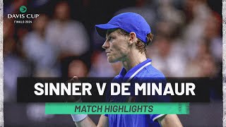 Jannik Sinner v Alex De Minaur | Italy v Australia | Davis Cup Final 8 2024 Match Highlights