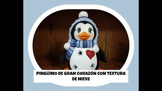 PINTA CERÁMICA: PINGÜINO CON TEXTURA DE NIEVE