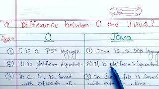 Difference between C and Java | C vs Java | Learn Coding