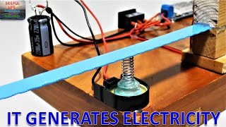 THIS DEVICE GENERATES ELECTRICITY | PIEZOELECTRIC POWER GENERATOR MECHANICAL VIBRATION - ELECTRICITY