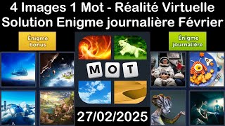 4 Images 1 Mot - Réalité Virtuelle - 27/02/2025 - Solution Énigme Journalière - février 2025