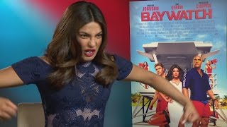 BAYWATCH: Priyanka Chopra, Zac Efron & Alexandra Daddario do impressions of Dwayne Johnson