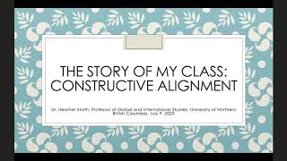 Better Together: Course Planning II: Constructive Alignment