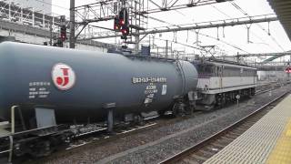 HD　更新色　EF65-1065牽引　貨物列車　大宮駅発車