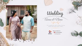 WEDDING CEREMONY || AARON \u0026 NEENU || 10.09.2024 10.30 AM || MANNA MEDIA LIVE +91 9744030301