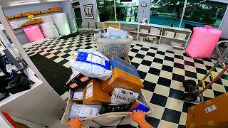 Thanksgiving week in the Fedex UPS shipping center | working alone on a busy day POV