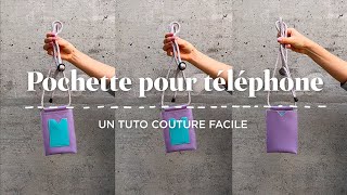 Tuto facile | Coudre une pochette à bandoulière pour téléphone portable - Un DIY de KREANDO