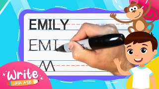 How To Write EMILY -- SUPER FAST | Write With Me! -- FOR KIDS