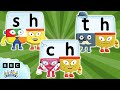 📖 SH CH and TH- Letter Teams with Alphablock H 📖 | Learn to Read and Spell | Alphablocks