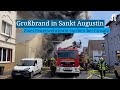 Großeinsatz in Sankt Augustin: Leichen von Feuerwehrleuten nach Brand in Motorrad-Laden geborgen