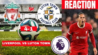 Liverpool vs Luton Town 4-1 Live Stream Premier League Football EPL Match Score reaction Highlights