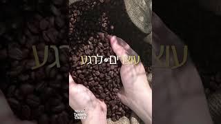 נסקפה טייסטרס צ'ויס מציג: עוצרים לרגע! קחו רגע איכותי לעצמכם ותיהנו.  (ידיים חופנות פולי קפה)