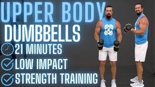 20 Minute Upper Body Dumbbell Workout - Low Impact