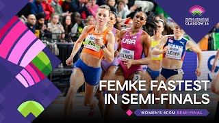 Femke Bol dominates 400m semi-finals | World Indoor Championships Glasgow 24
