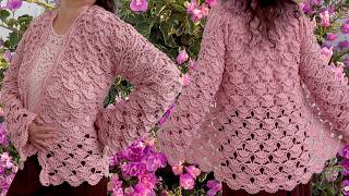 Como hacer Blusa Chaqueta Suéter Muy Fácil de Una Pieza Crochet Nuevo Tutorial Sin Complicaciones