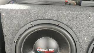 American bass XFL 15s on 2 audiopipe apcl 1800 1D , better video coming soon