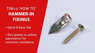 TIMco | 'HOW TO' | Hammer-In Fixings