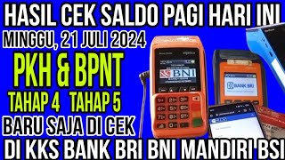 PKH HARI INI, YES KEJUTAN CEK SALDO PKH TAHAP 4 BPNT TAHAP 5 KKS PKH BPNT PAGI INI 20 JUNI 2024