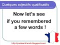 french lesson 95 must know common most used adjectives adjectifs qualificatifs communs