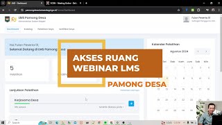 Mengikuti Sesi Webinar atau Kelas Sinkronus  di LMS Pamong Desa