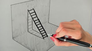 How to Draw 3D Steps ! Trick Art On Paper ! 3d Drawing Step By Step ! Easy Optical Illusion Drawing
