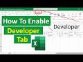 How to Enable the Developer Tab in Excel for VBA and Macros