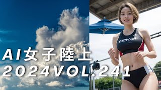 AI女子陸上2024vol.241 たて型　美しいAIアスリートたちが満載です！どうぞご覧ください！#AI美女#AI美人#AIグラビア