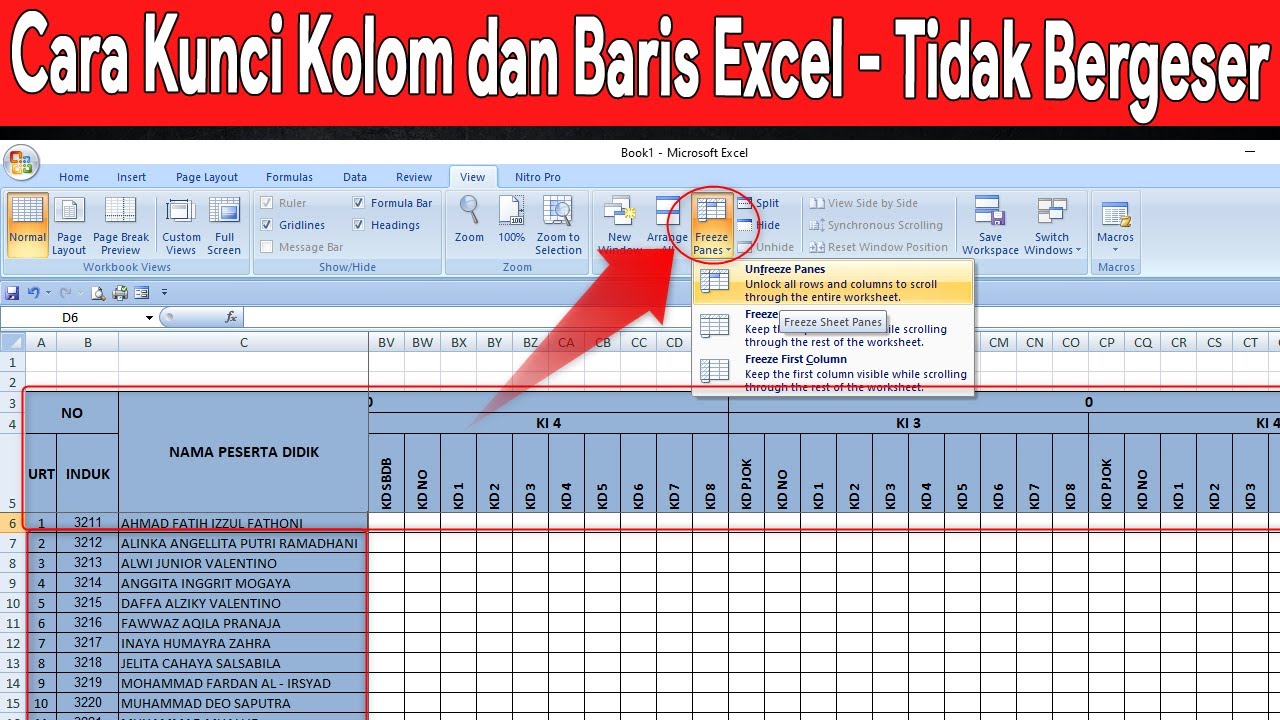 Cara Mengunci Baris Dan Kolom Di Excel – Tips And Solution