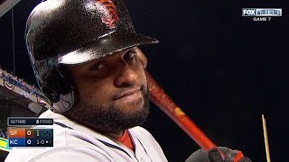 WS2014 Gm7: Panda greets the camera with a wink