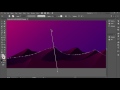 illustrator tutorial surreal night desert scene flat design