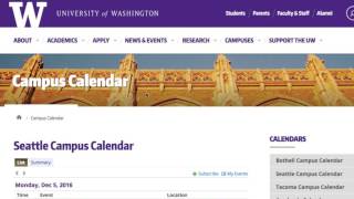 Find help and support for using the UW Event Calendar